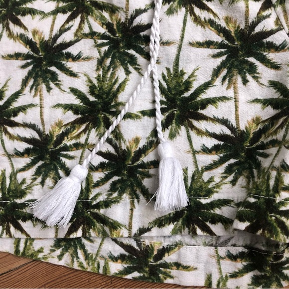 Linen blend Hawaiian tropical elastic waist shorts Sz XL - Picture 5 of 12